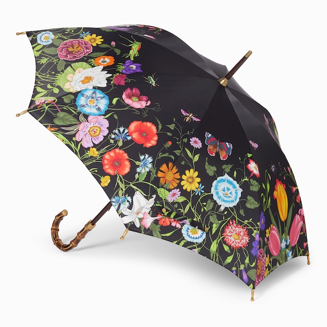 Flora print nylon umbrella