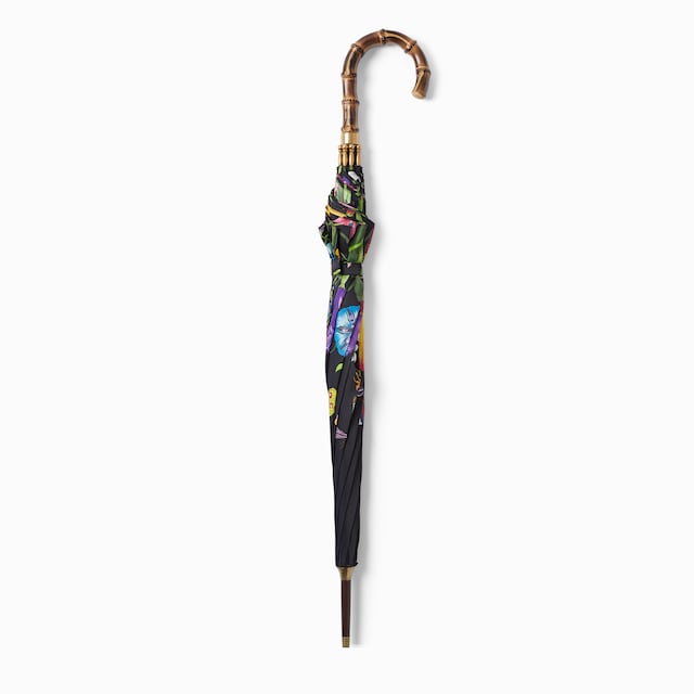 Flora print nylon umbrella