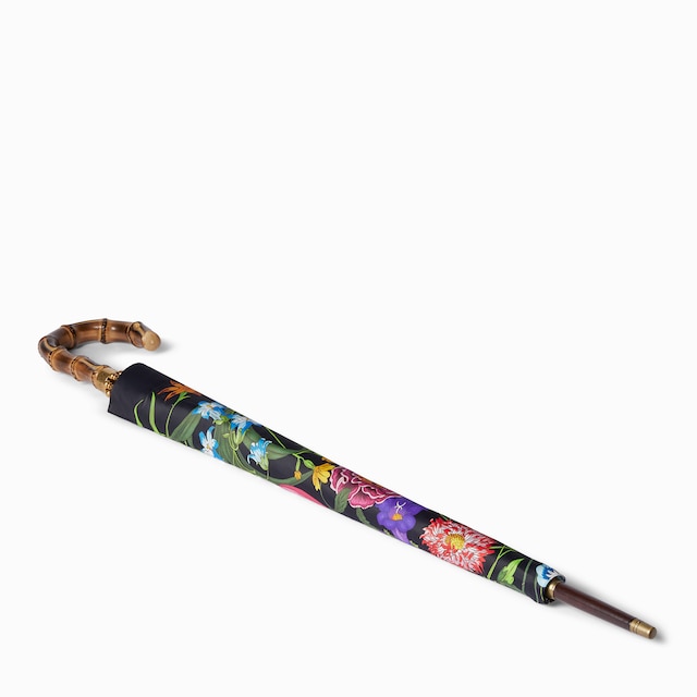 Flora print nylon umbrella