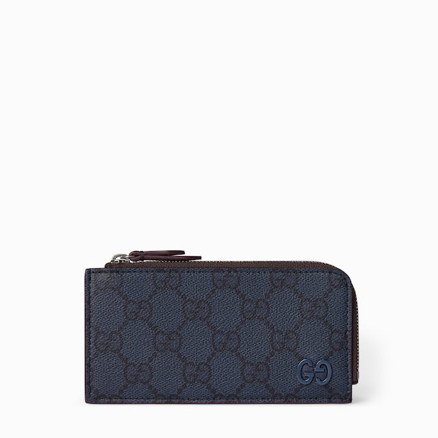 GG ジップカードケース ボルドー トリム