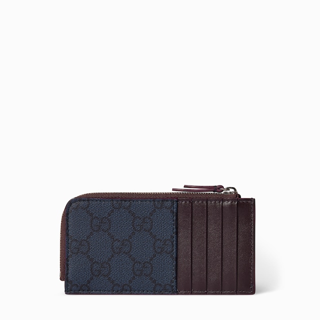 GG ジップカードケース ボルドー トリム