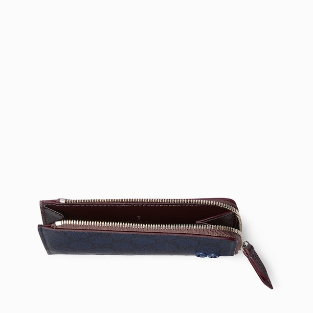 GG ジップカードケース ボルドー トリム