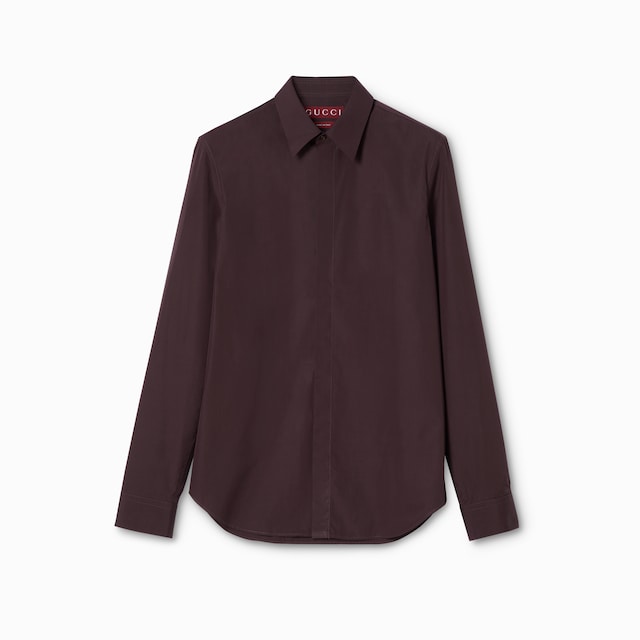 エンブロイダリー ガーメントダイ ポプリン シャツ