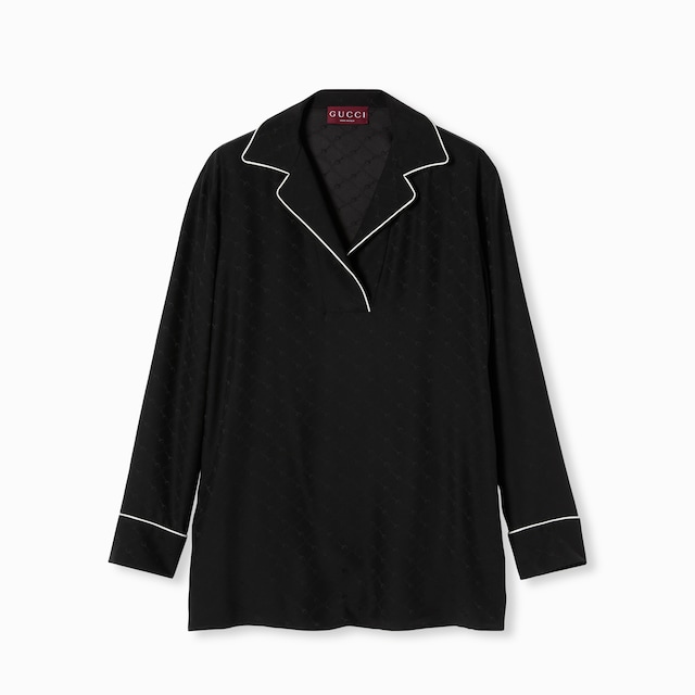 Horsebit silk jacquard T-shirt