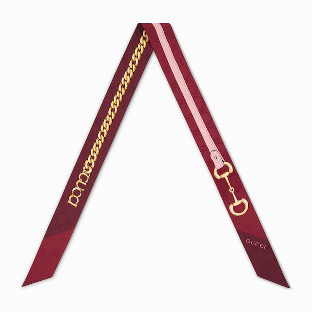 ربطة من تويل الحرير مزيّن بطبعات