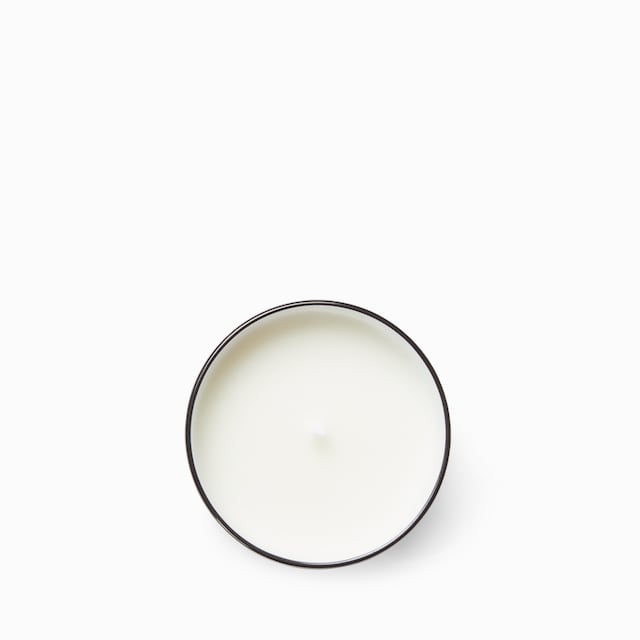 Kerze mit Herbarium-Print, Feigen-Duft