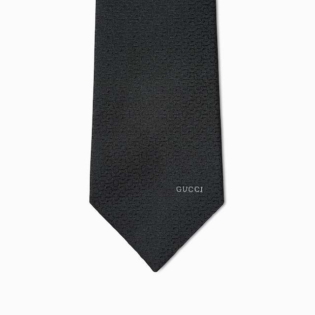 GUCCI ホースビット シルクジャカード ネクタイ