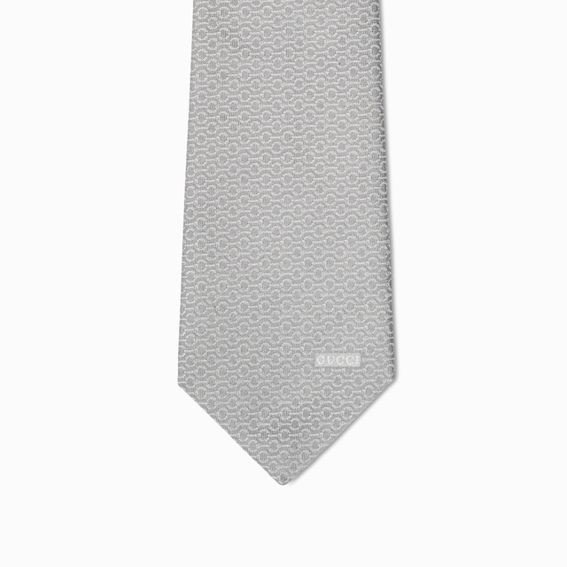 GUCCI ホースビット シルクジャカード ネクタイ