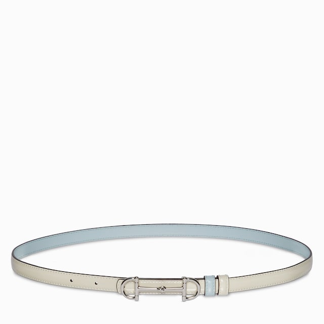 Reversible thin belt with Horsebit