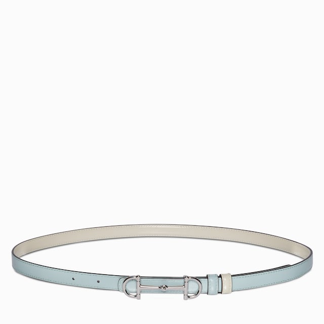 Reversible thin belt with Horsebit