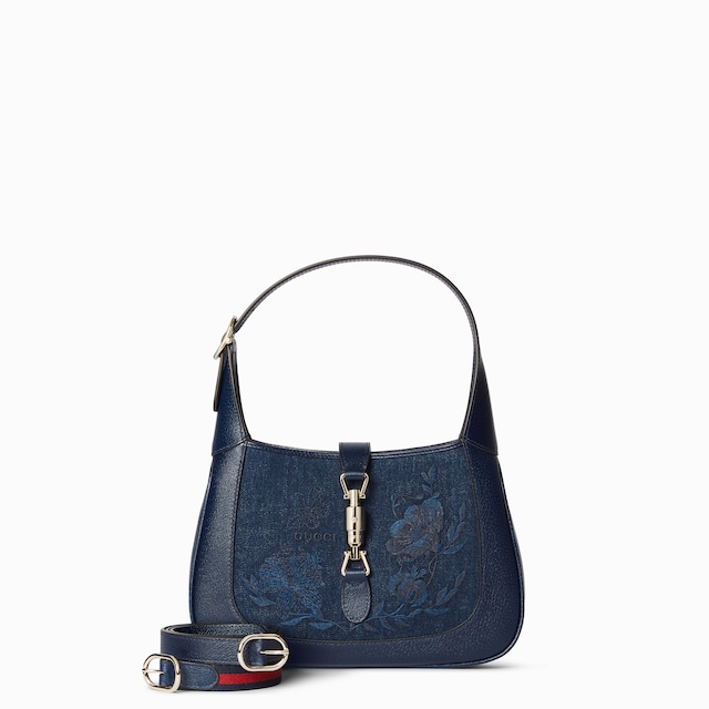Mittelgroße Gucci Jackie 1961 Tasche mit Stickerei