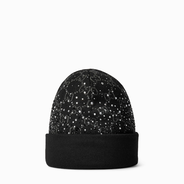 GG wool beanie hat with crystals