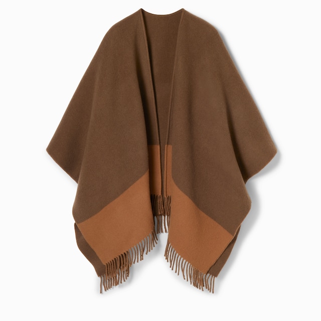Wool cashmere cape