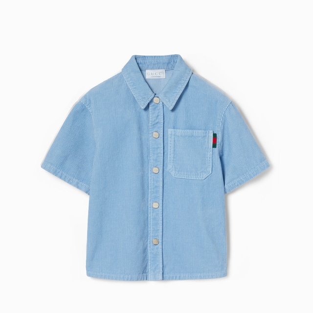 Children's velvet corduroy shirt