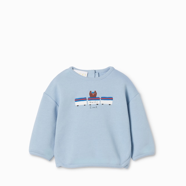 Baby cotton sweatshirt with print