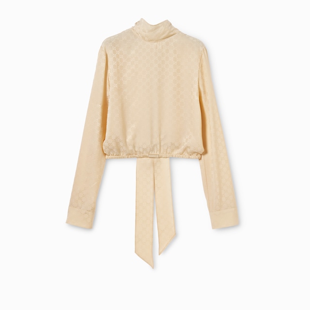 GG silk jacquard blouse