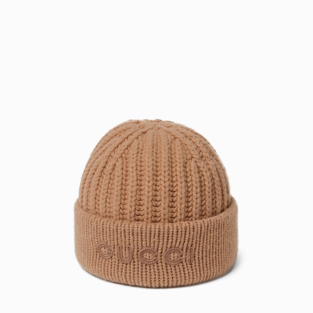 Wool cashmere hat with embroidery