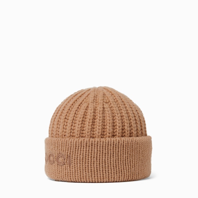 Wool cashmere hat with embroidery