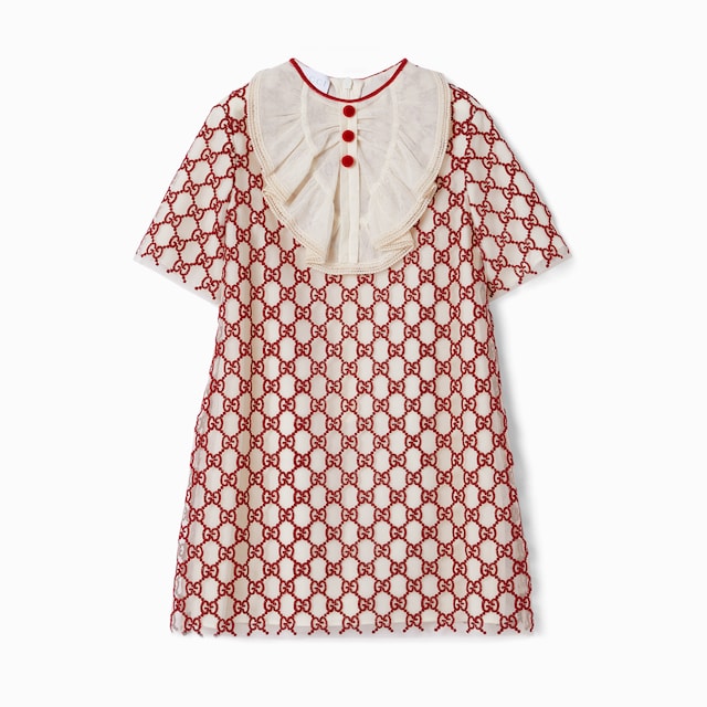 Kinderkleid aus GG Nylon mit Stickerei