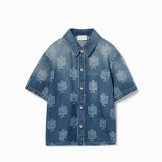Children's printed denim shirt