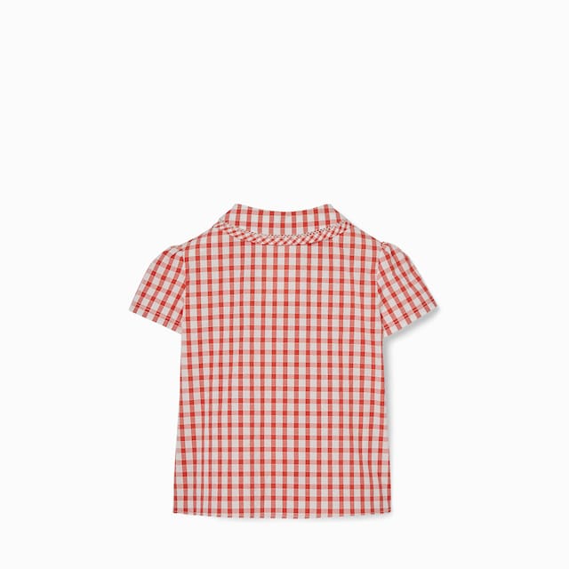 婴儿方格纹棉布衬衫