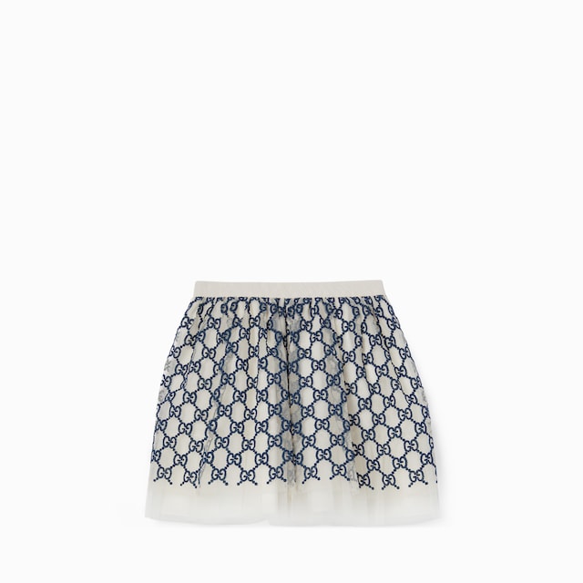 Baby embroidered GG nylon skirt