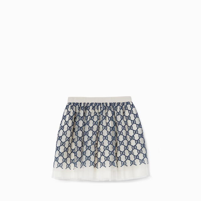 Baby embroidered GG nylon skirt