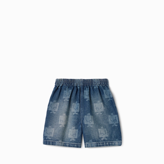 Baby printed denim shorts