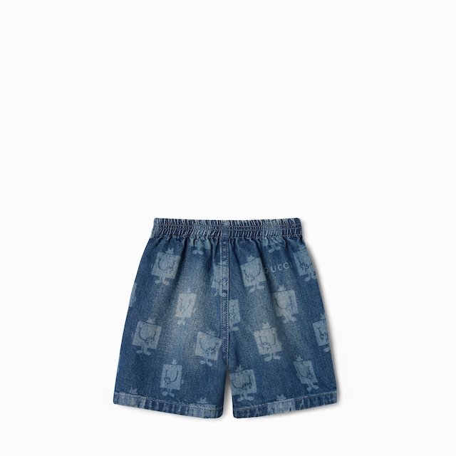 Baby printed denim shorts