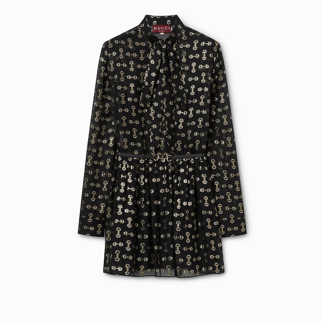 Vestido de coupé de seda con Horsebit