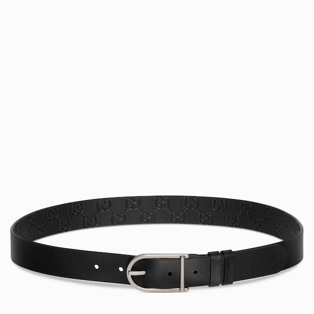 Reversible belt with rounded buckle