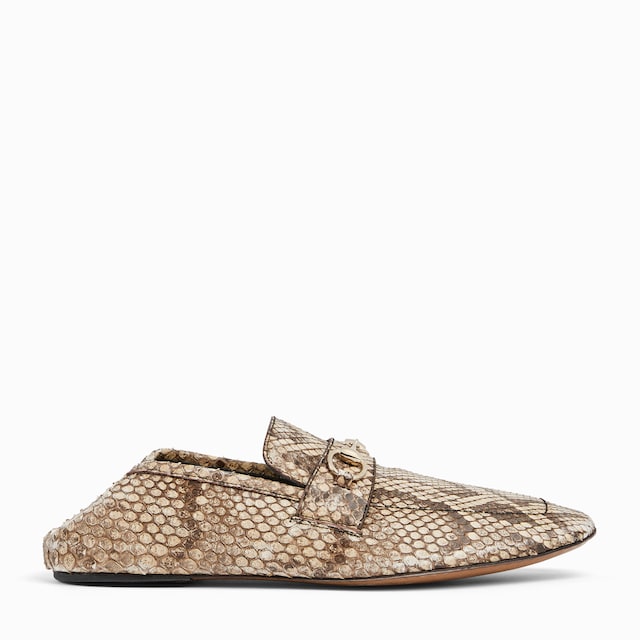 Men's python loafer with Horsebit