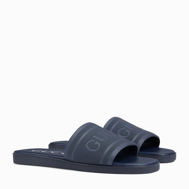 Men's slide sandal with tonal logo