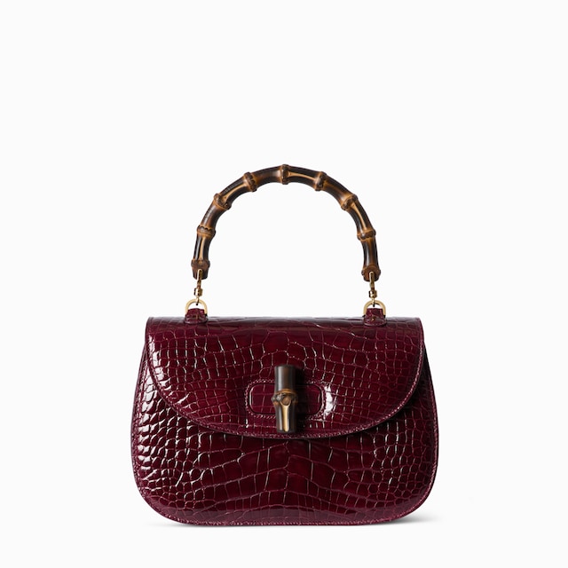 Gucci Bamboo 1947 crocodile medium bag
