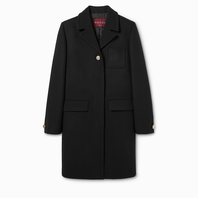 Mantel aus Batavia-Wolle mit Patch