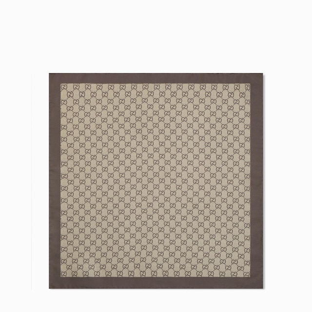 Vierecktuch aus Seidentwill mit Print