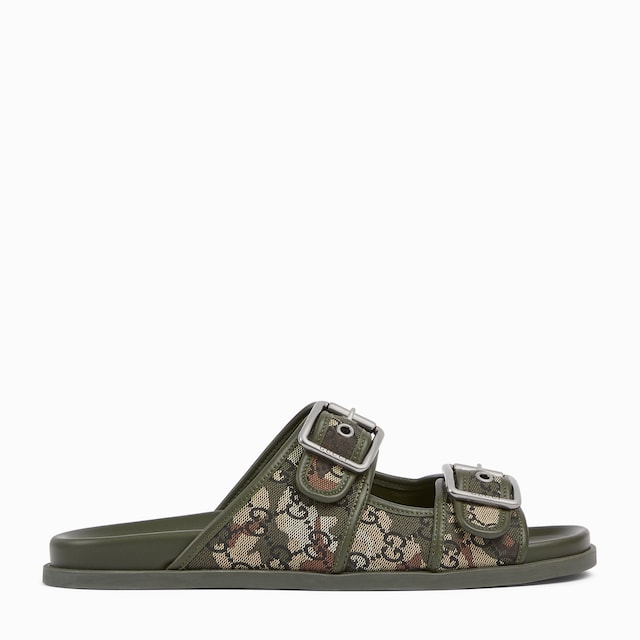 Men's slide sandal with buckles