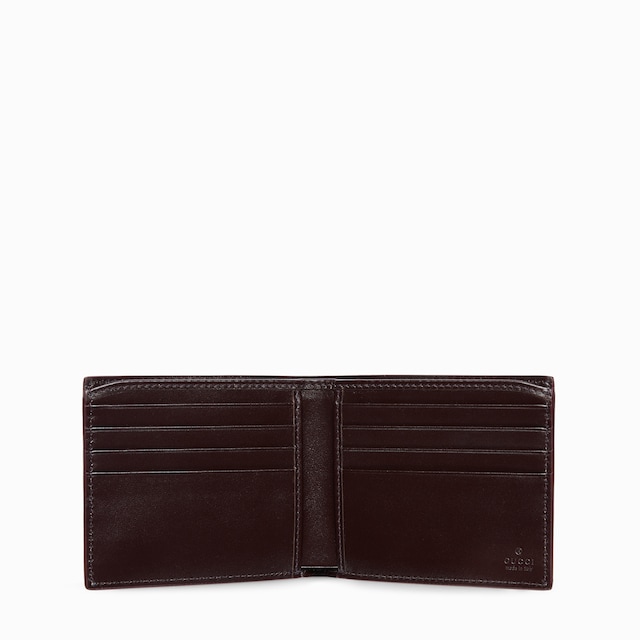 Cartera dos pliegues, GG e interior burdeos