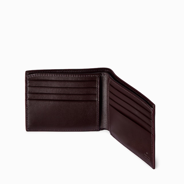 Cartera dos pliegues, GG e interior burdeos