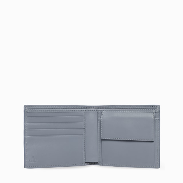 Portamonedas con GG e interior azul empolvado