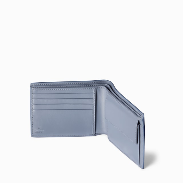 Portamonedas con GG e interior azul empolvado