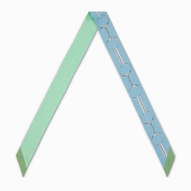 Ruban en soie imprimée