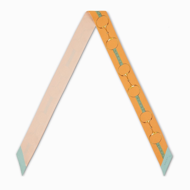 Ruban en soie imprimée