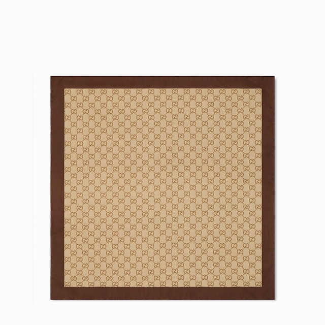 Vierecktuch aus Seidentwill mit Print