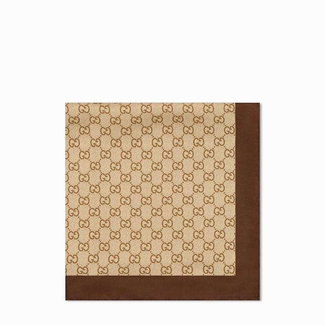 Vierecktuch aus Seidentwill mit Print