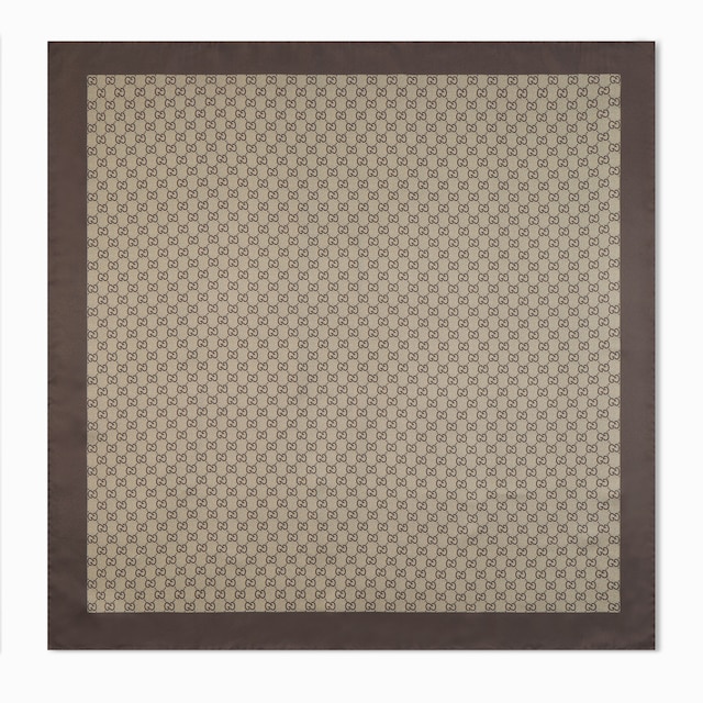 Vierecktuch aus Seidentwill mit Print