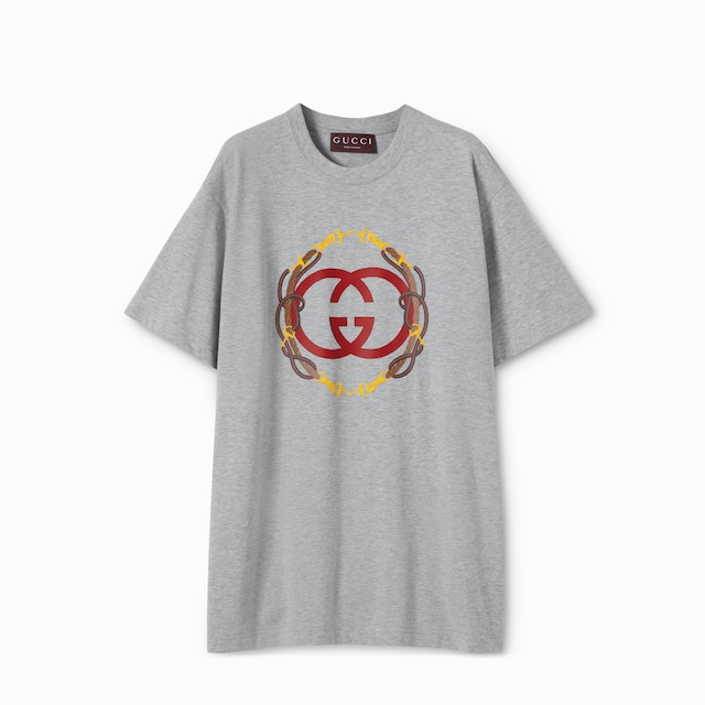 T-shirt in jersey di cotone con stampa