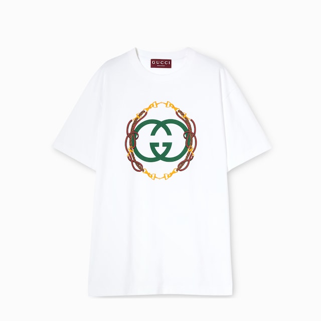 T-shirt in jersey di cotone con stampa