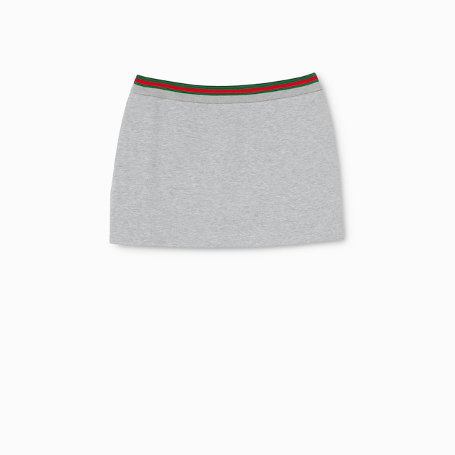 Cotton jersey skirt with Web