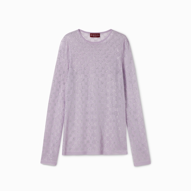 GG クリスタル ファインシルク Tシャツ